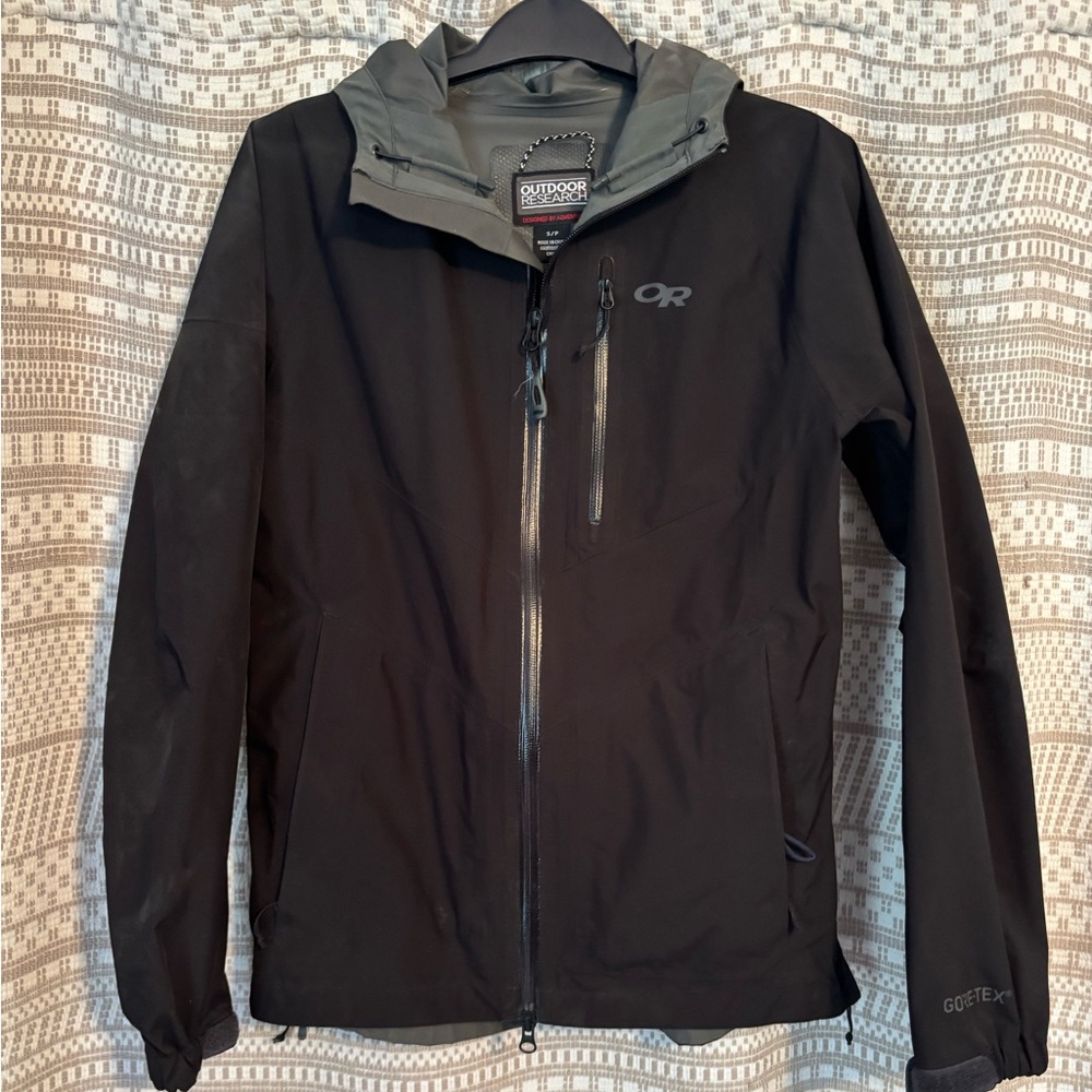 Outdoor Research Aspire II Gore-Tex Jacket Black Waterproof Windproof Zip, Small
